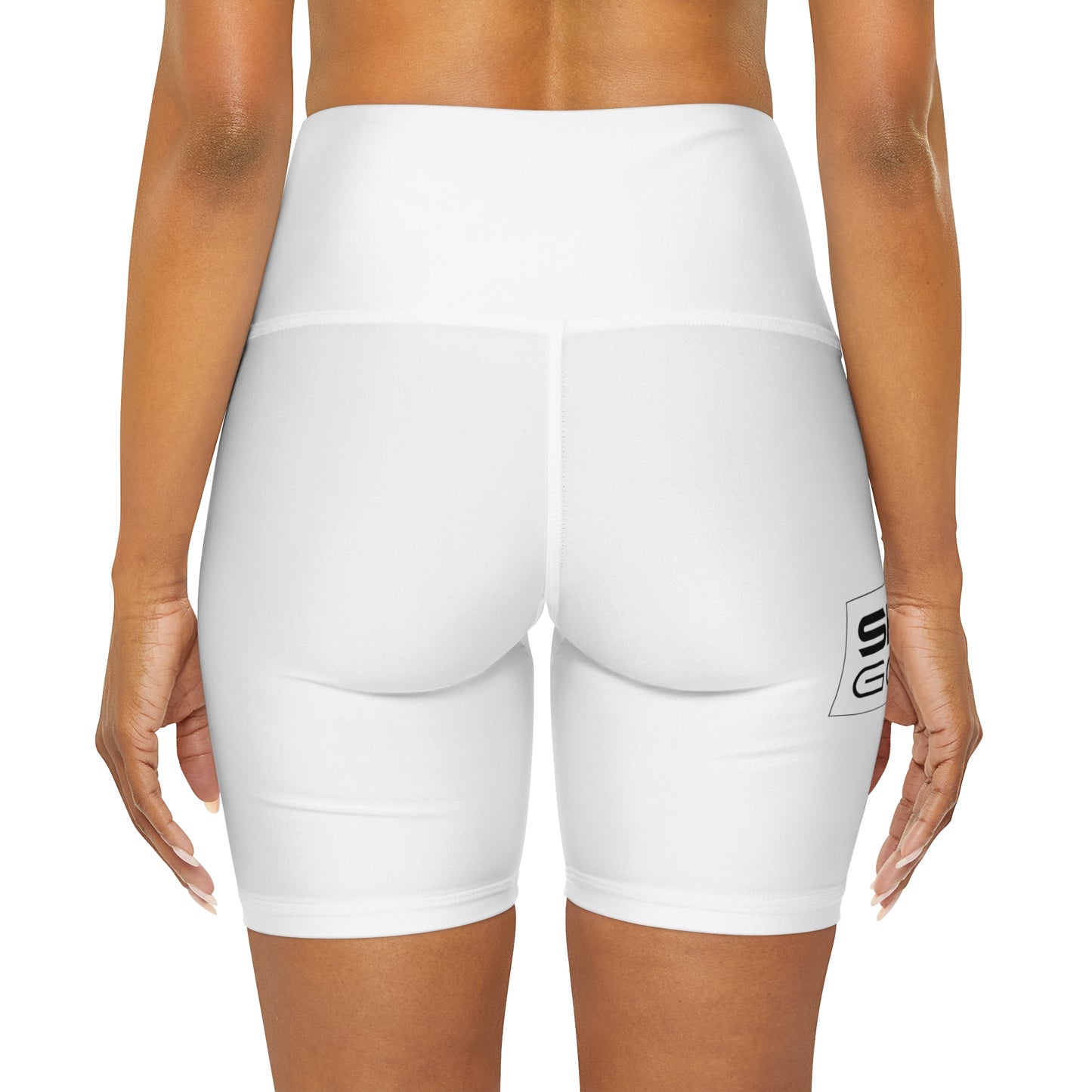 High Waisted Yoga Shorts (AOP)