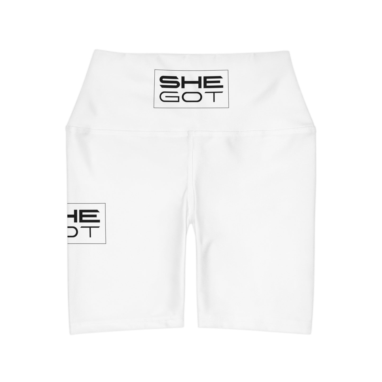 High Waisted Yoga Shorts (AOP)